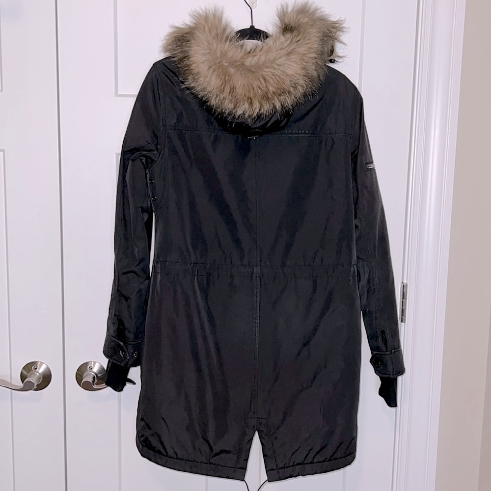 S13/NYC Army Sherpa Lined Parka with Faux Fur Hood - Picture 3 of 10